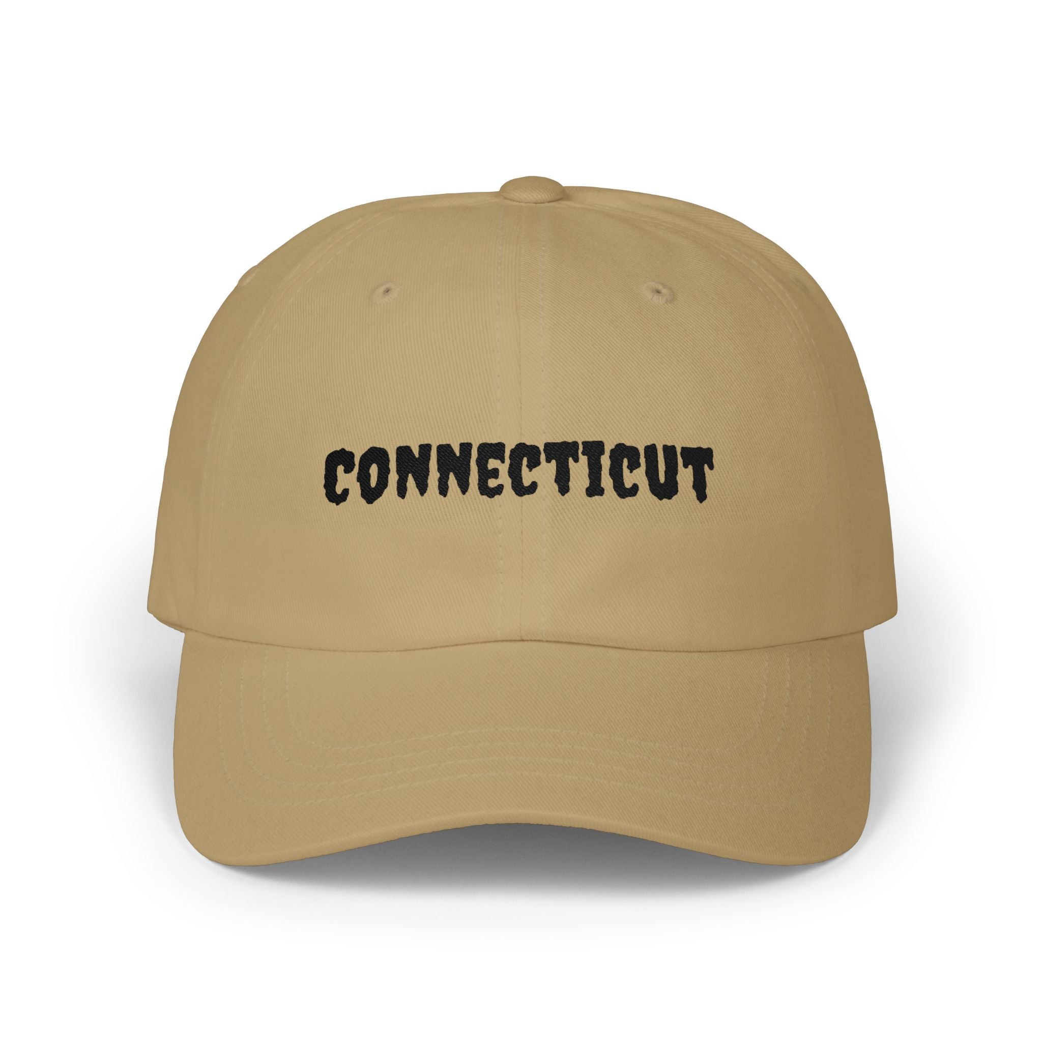 Connecticut United States of America Black Embroidered Classic Dad Cap | CT 5th USA Baseball Hat