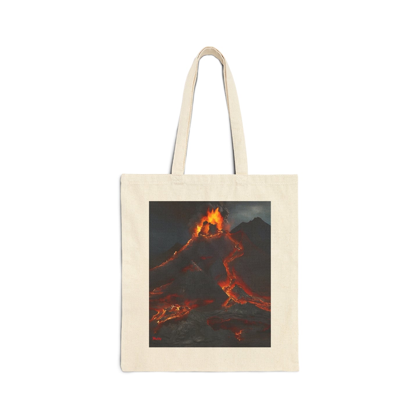 Volcano/Alps Cotton Canvas Tote Bag