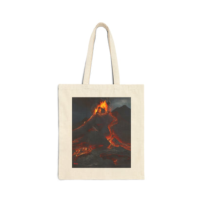 Volcano/Alps Cotton Canvas Tote Bag