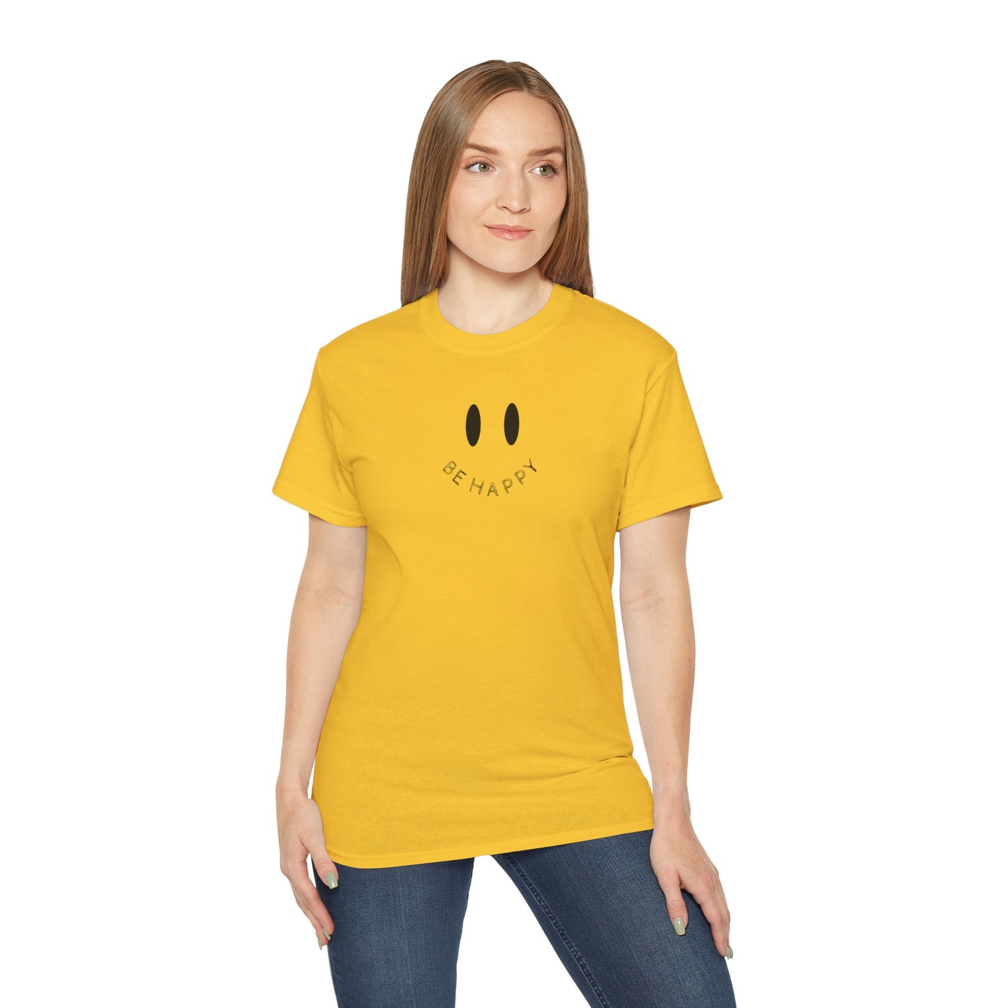 "Be Happy" Smiley Face Unisex Ultra Cotton Tee