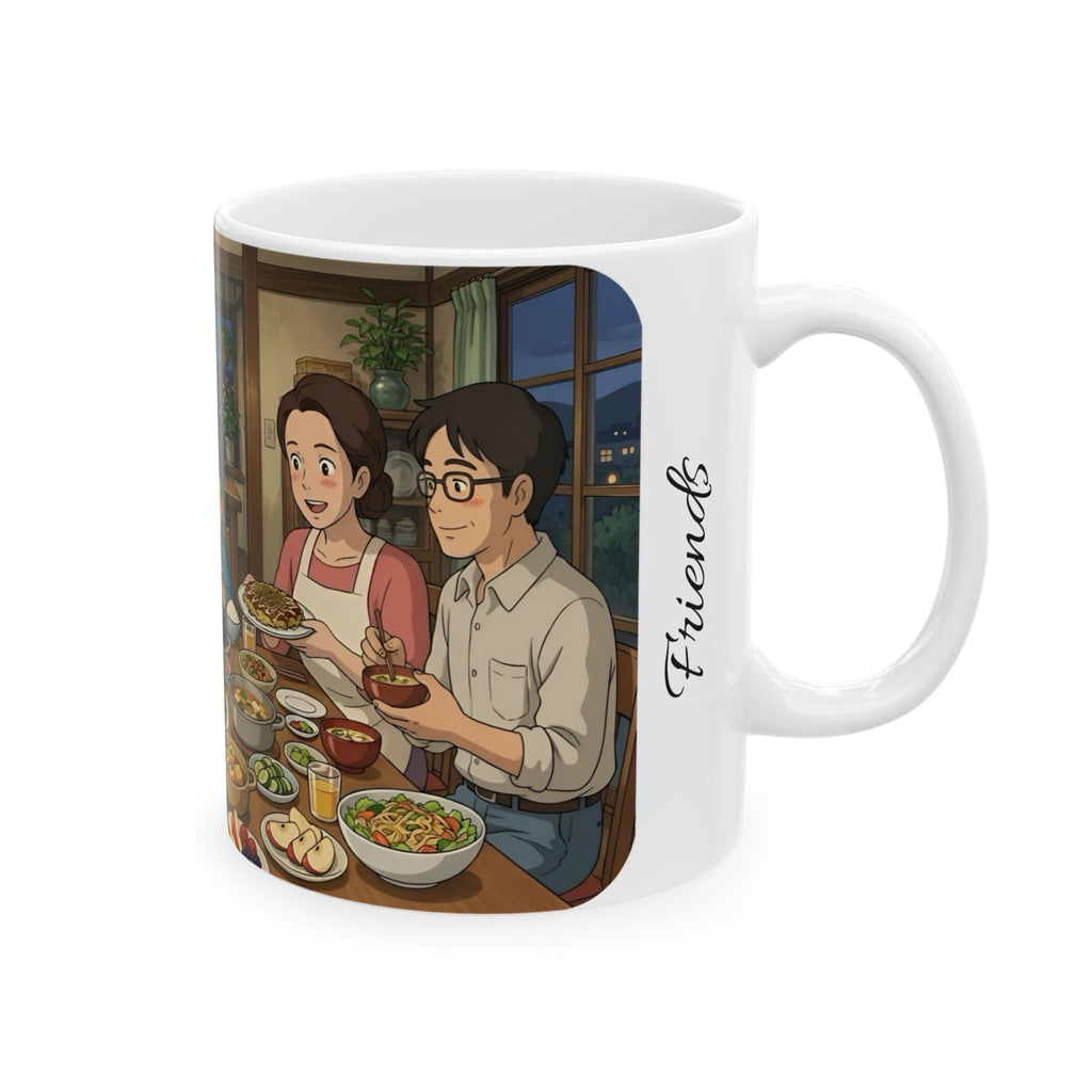 Family & Friends #8 Forever White Ceramic Mug — Cozy Feast Cup (11oz/15oz)