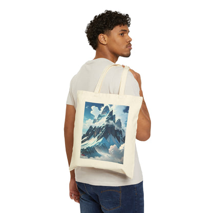 Volcano/Alps Cotton Canvas Tote Bag