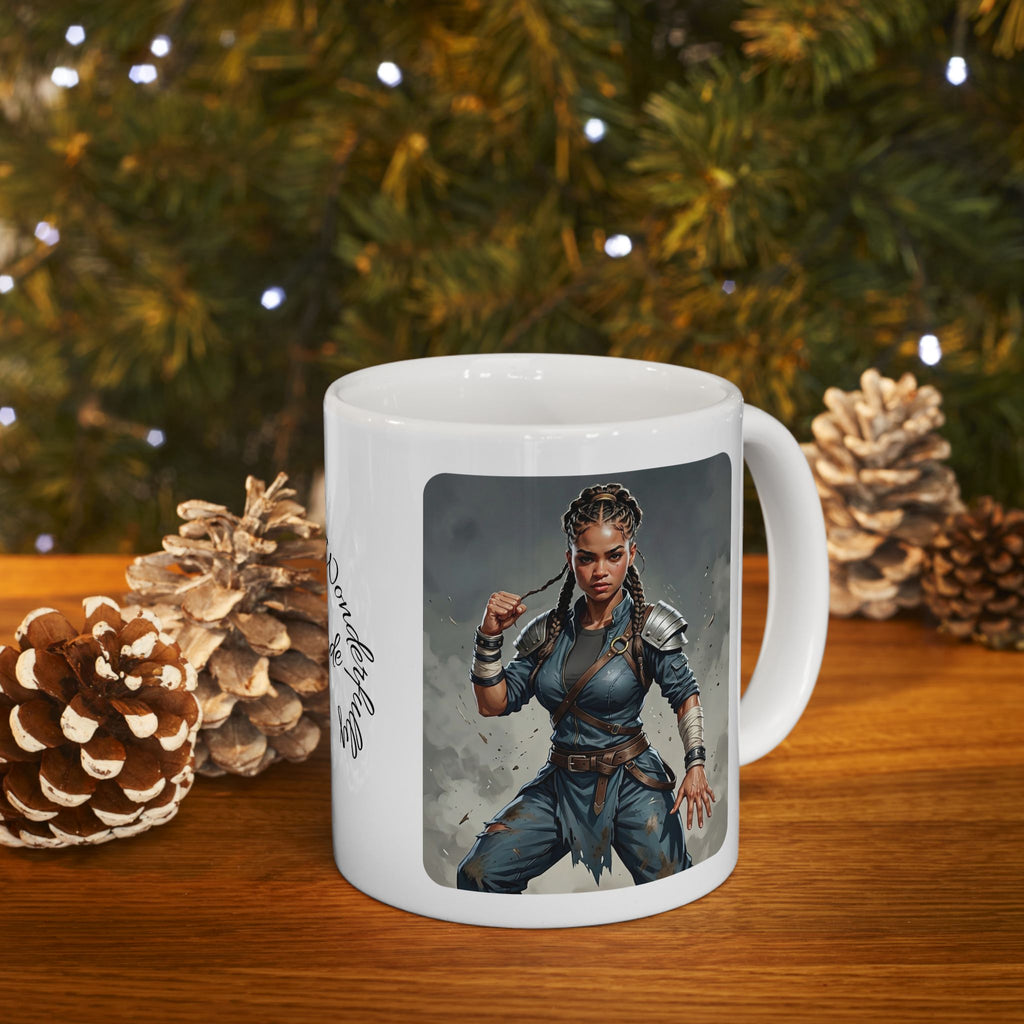 Gentle Woman of Valor #27 White Ceramic Mug - Fearfully & Wonderfully Made Tribute Cup (11oz/15oz)