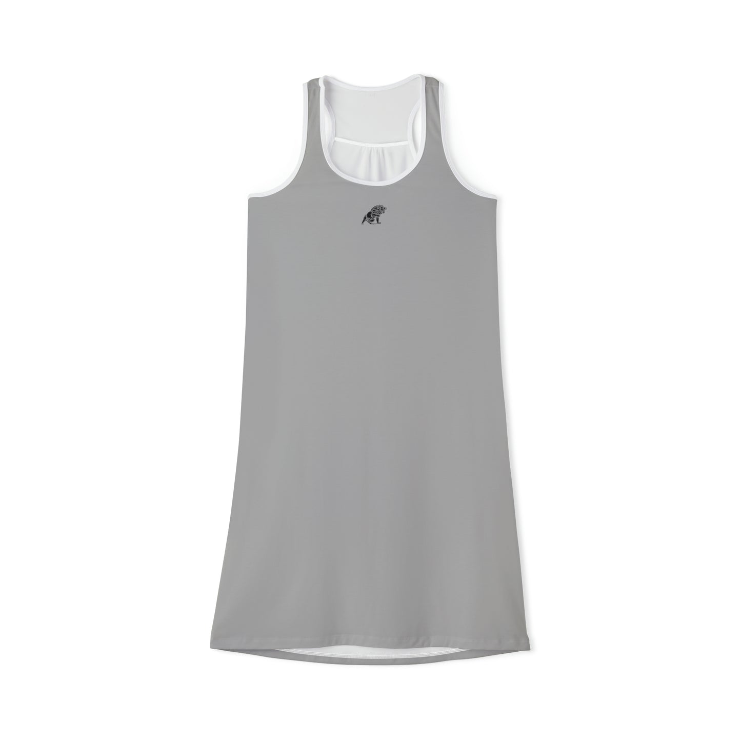 Women's Light Grey Racerback Dress (AOP)