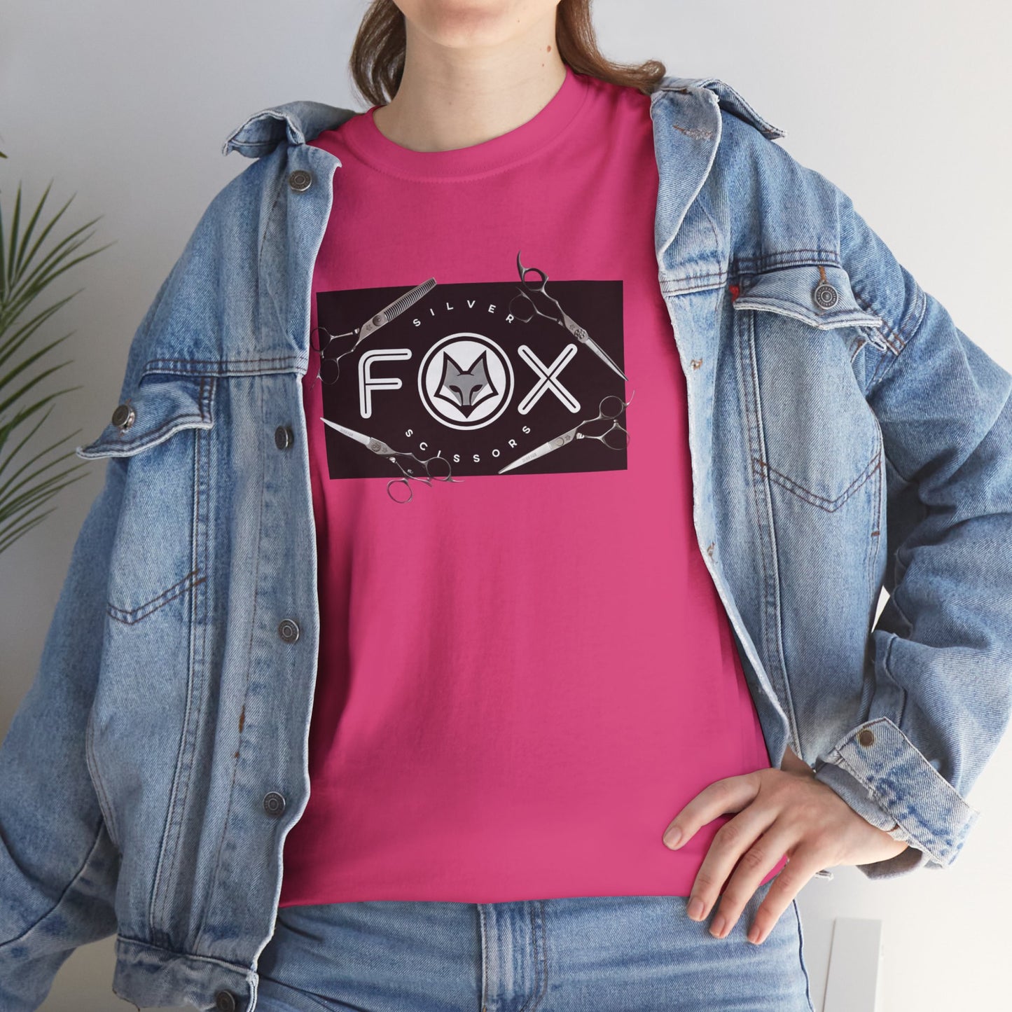 Silver Fox Scissors Unisex Heavy Cotton Tee