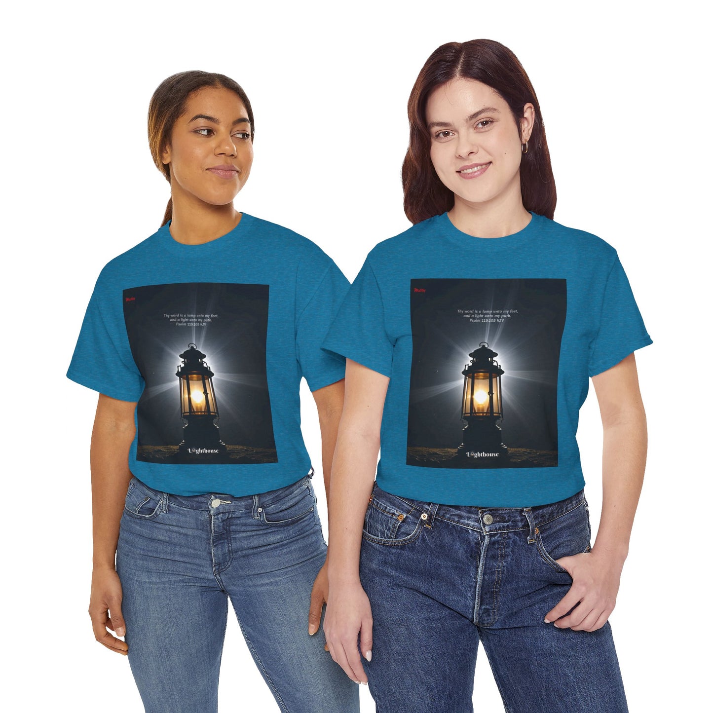 Lighthouse Psalm 119 Unisex Heavy Cotton Tee