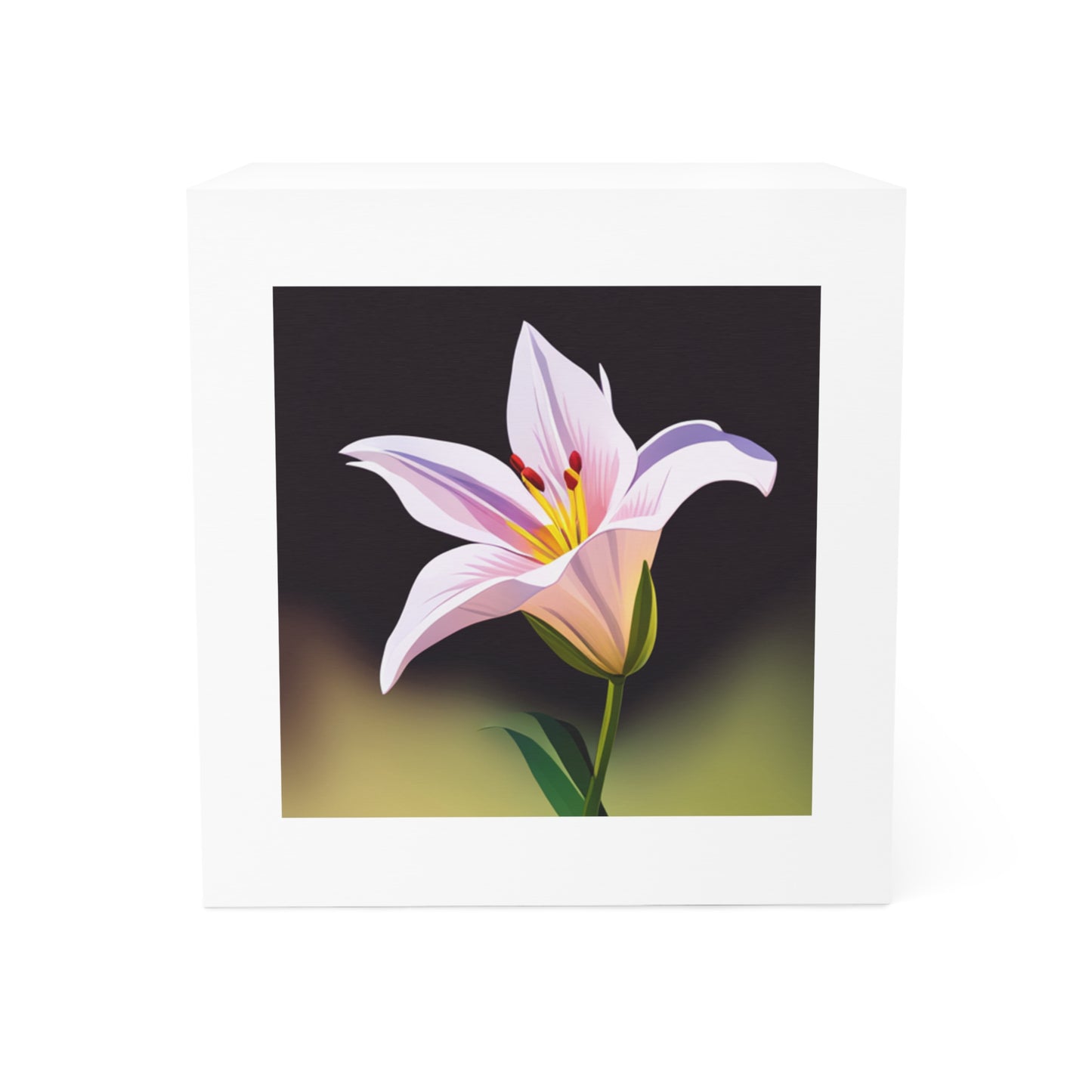 Lily Flower Note Cube