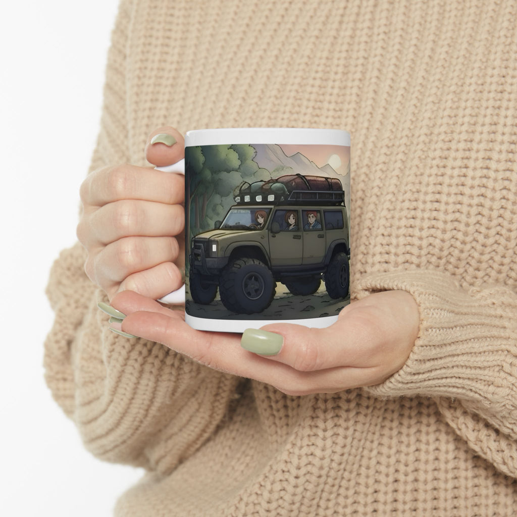 Adventure 4x4 Trucks #48, College Grads On The Move White Ceramic Mug — Find Your Path To The Essentials Cup (11oz & 15oz)