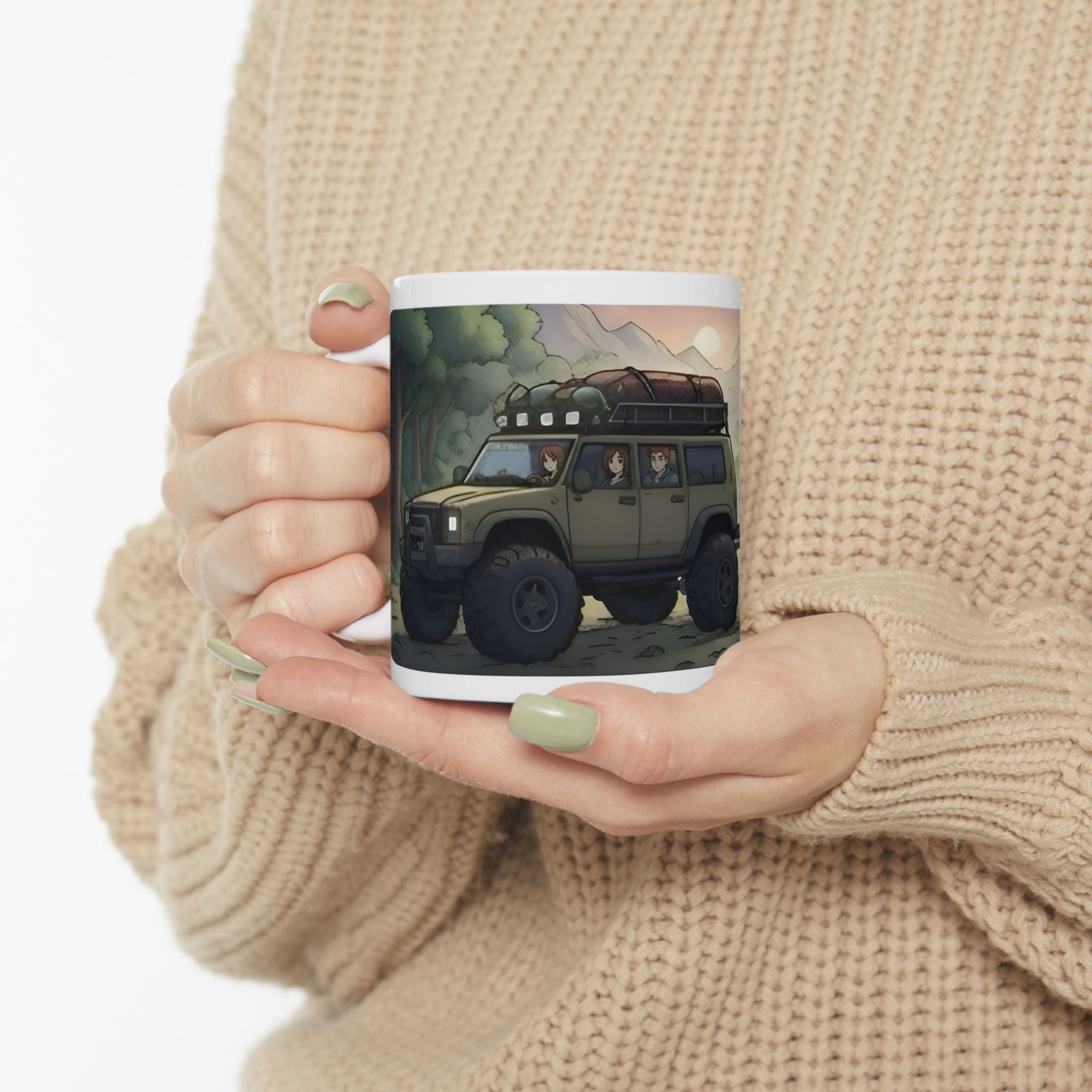 Adventure 4x4 Trucks #48, College Grads On The Move White Ceramic Mug — Find Your Path To The Essentials Cup (11oz & 15oz)