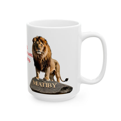 Bible Speaks Revelation 1:8 Ceramic Mug, 11oz