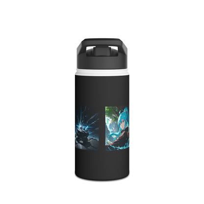 The Rising Stainless Steel Water Bottle, Standard Lid, Black