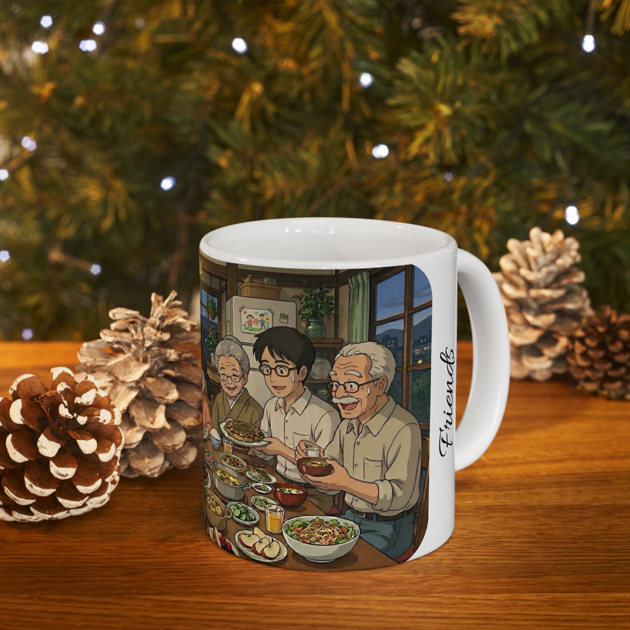 Family & Friends #5 Forever White Ceramic Mug — Cozy Feast Cup (11oz/15oz)