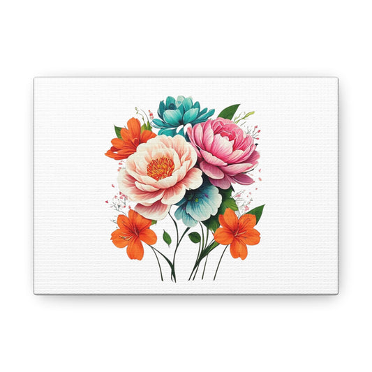 Floral White Canvas Gallery Wraps