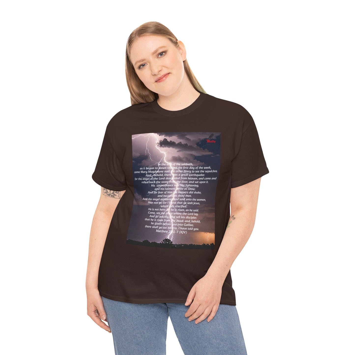 Lightning Style He is Risen Unisex Heavy Cotton Tee