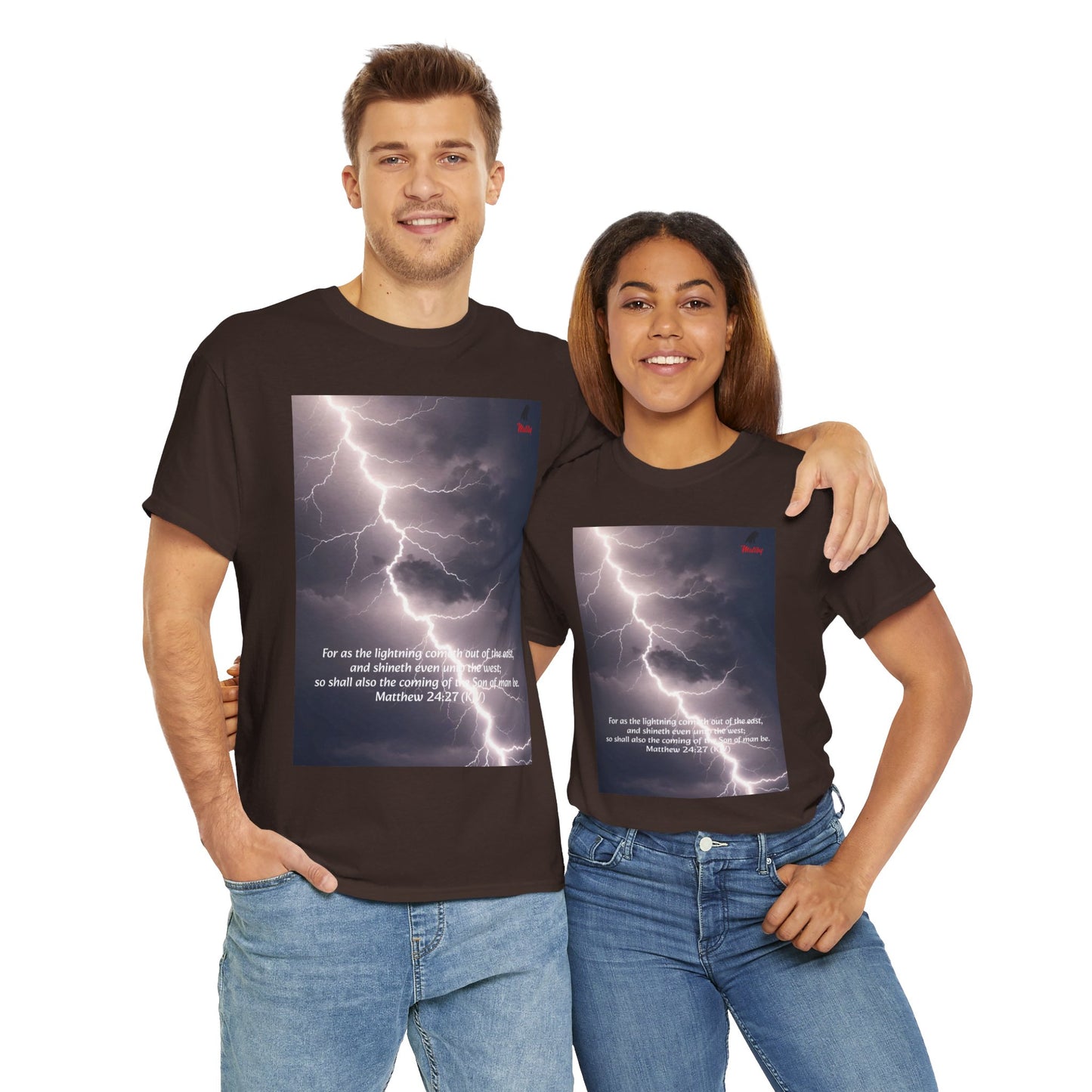 Lightning Style East West Unisex Heavy Cotton Tee