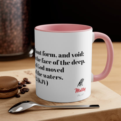 Bible Speaks Gen 1:2 Accent Mug, 11oz