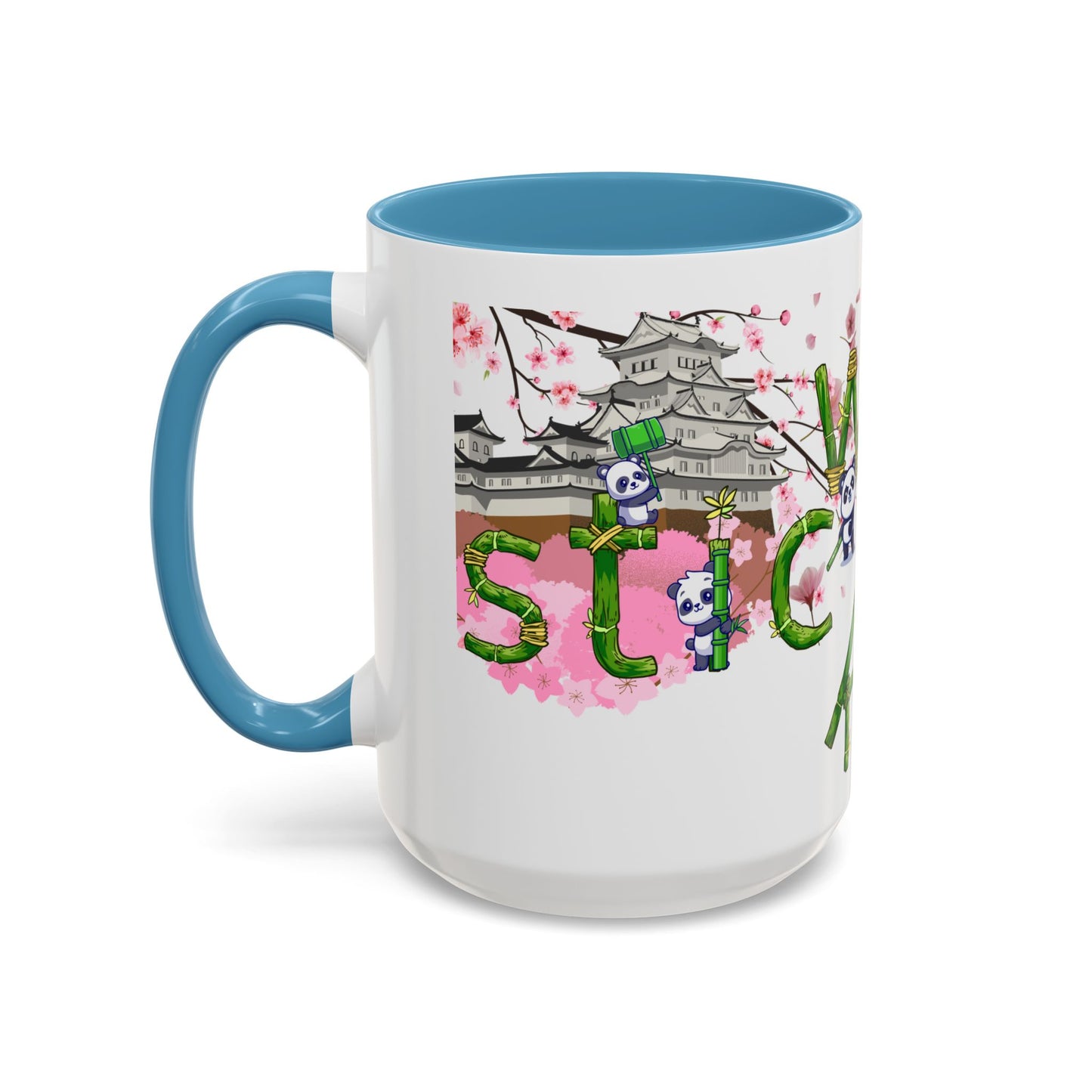 Stickman, Stickwoman Bamboo Panda Accent Mug (11, 15oz), Nature Lovers Mug, Gifts For All Seasons, Panda Lovers, Mother's Day, Father's Day