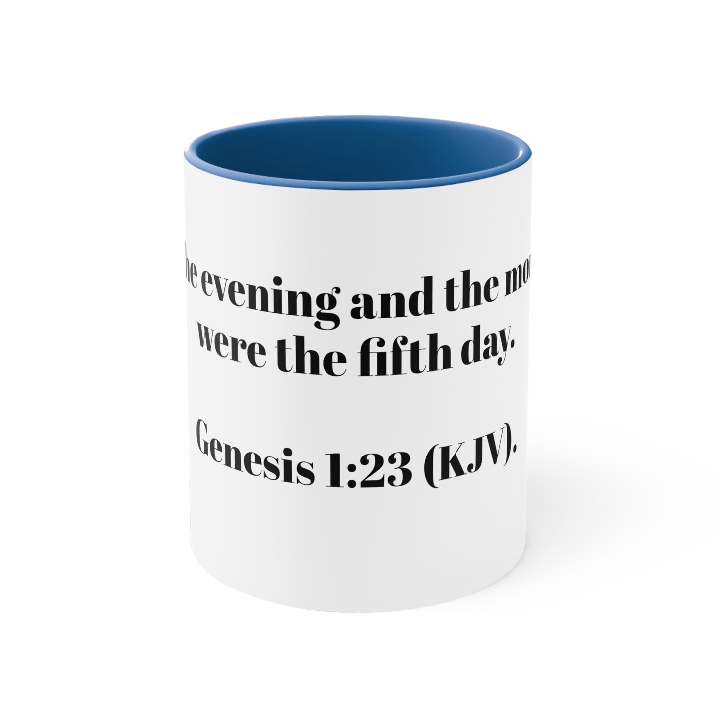 Bible Speaks Gen 1:23 Accent Mug, 11oz