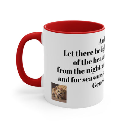 Bible Speaks Gen 1:14 Accent Mug, 11oz