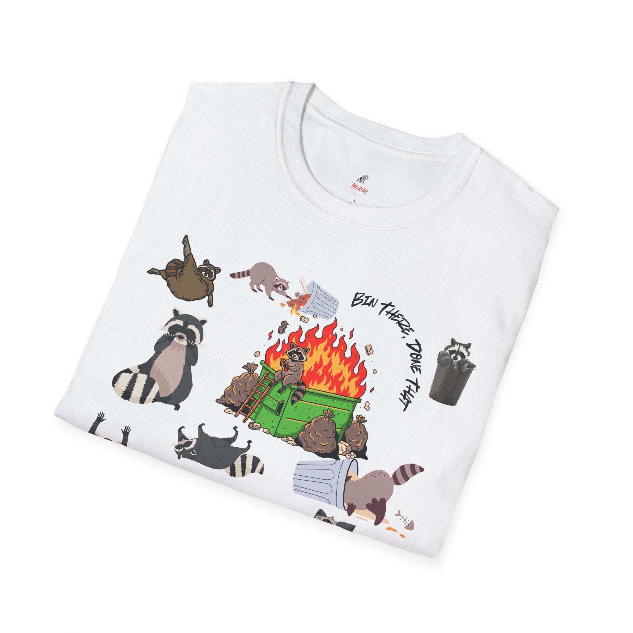 Raccoon Fun #3 Unisex T-Shirt - Dumpster Fire Graphic Tee, Animal Lover Gift, Nature Wildlife Shirt, Funny Graphic Print Apparel, Outdoor