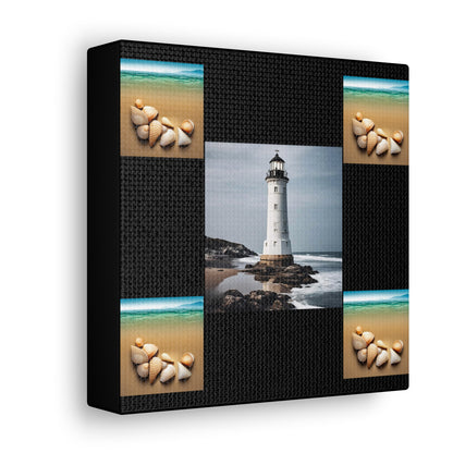 Lighthouse Black Canvas Gallery Wraps