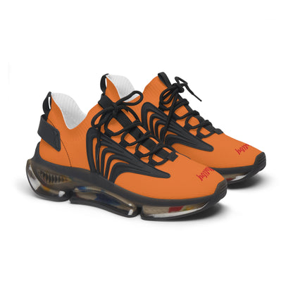 Women's Orange Mesh Sneakers