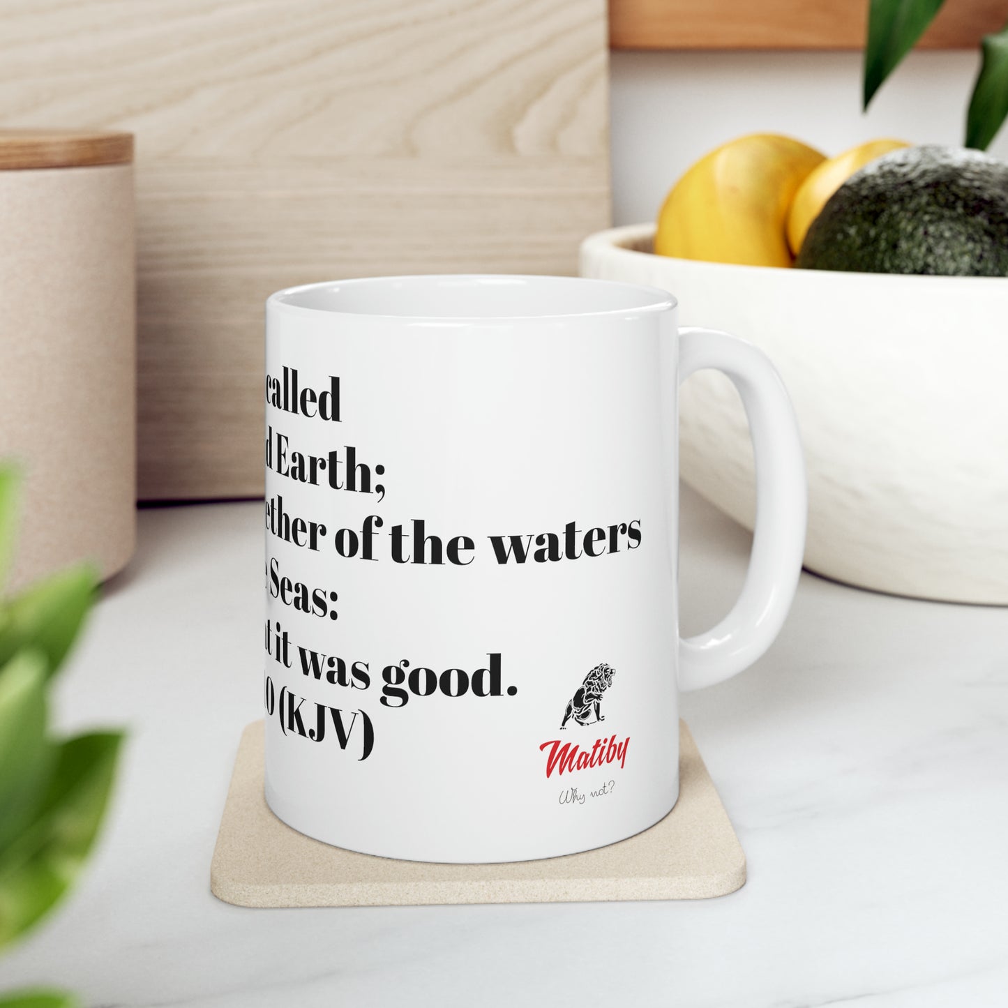 Bible Speaks Gen 1:10 Ceramic Mug, 11oz