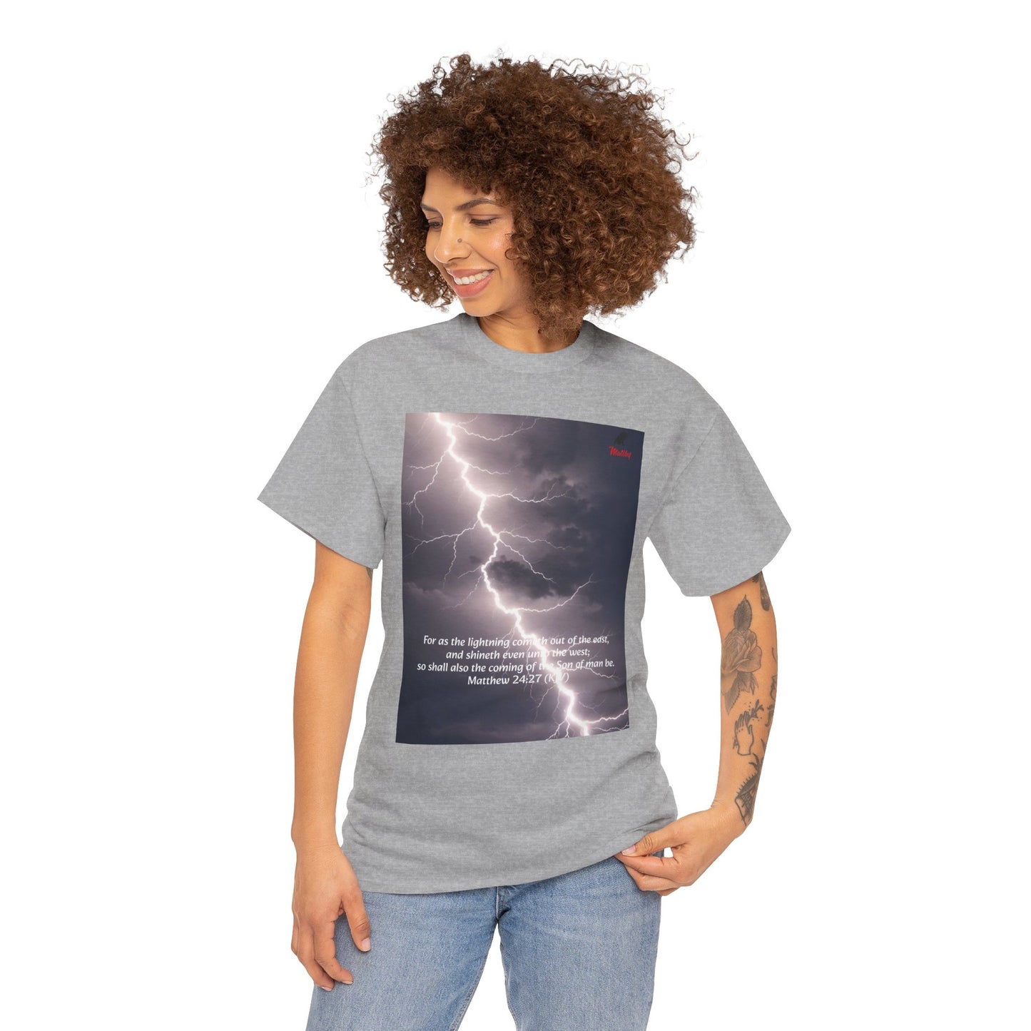 Lightning Style East West Unisex Heavy Cotton Tee