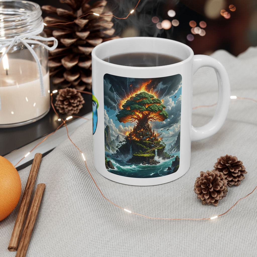 Contrast & Perspective #7 White Ceramic Mug — Time & Chance Daily Cup (11oz, 15oz)