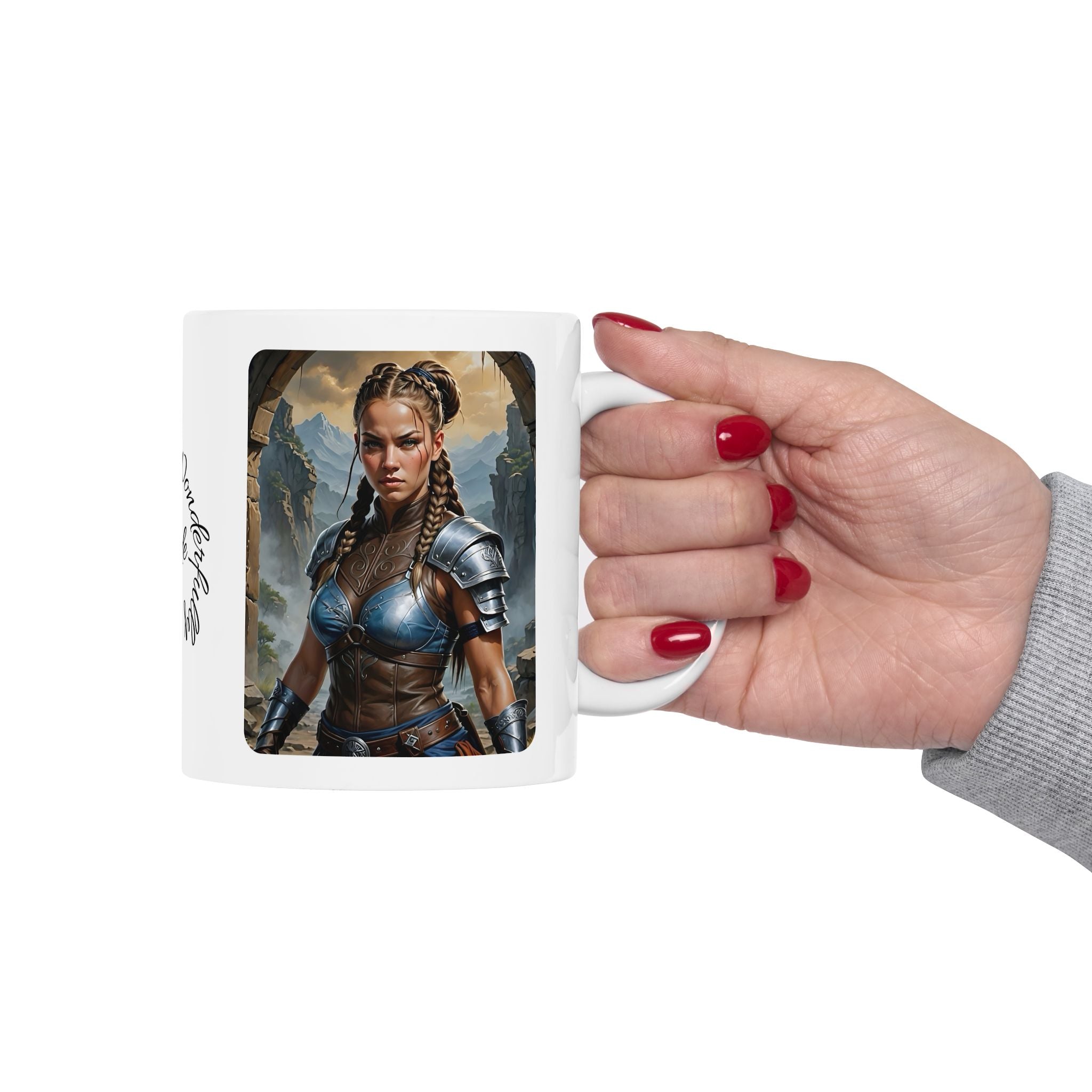 Gentle Woman of Valor #12 White Ceramic Mug - Fearfully & Wonderfully Made Tribute Cup (11oz/15oz)