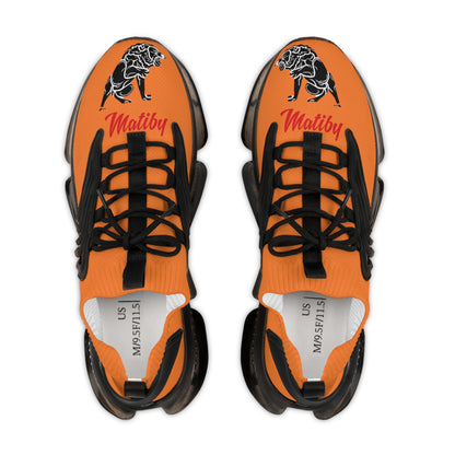 Men's Orange Mesh Sneakers