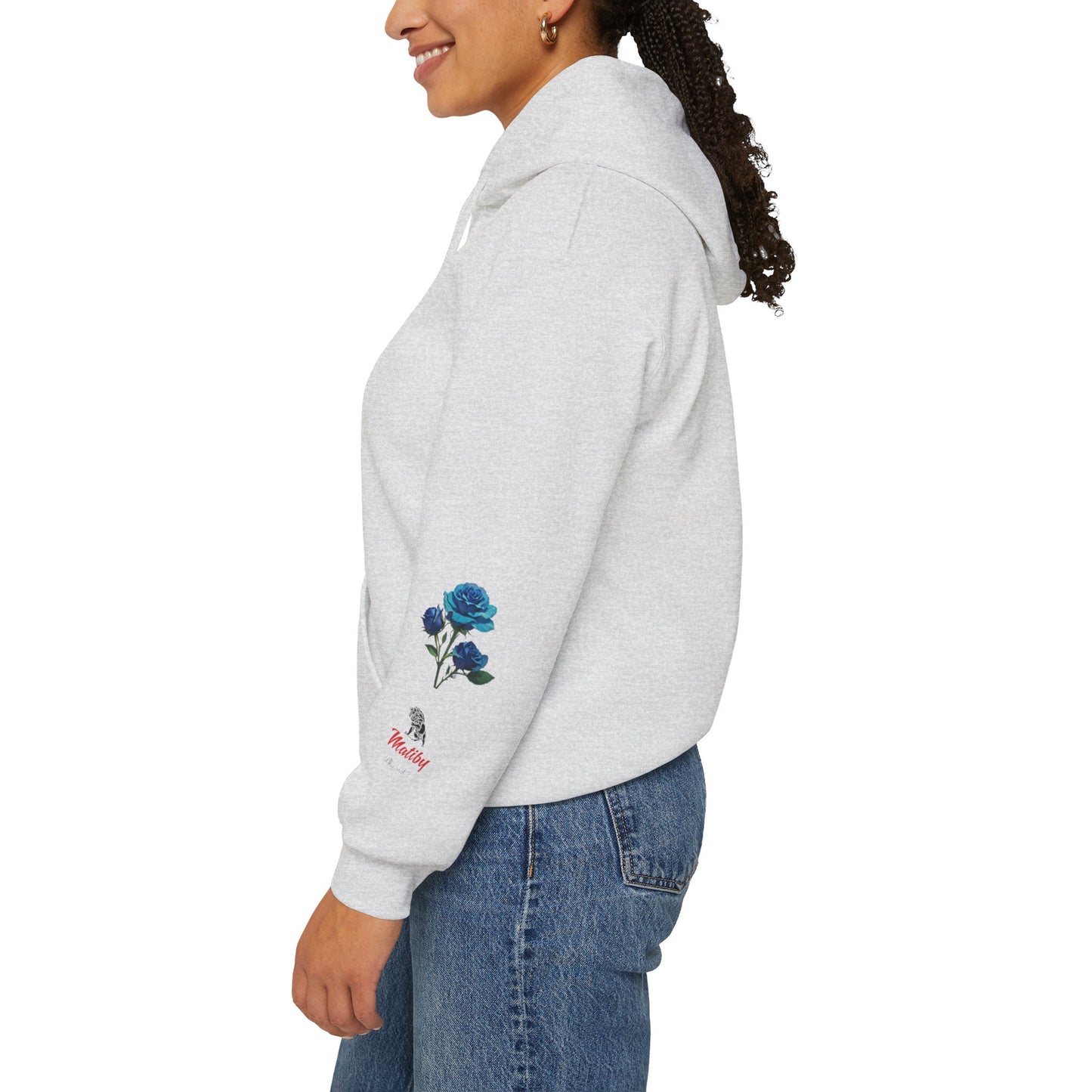 Japanese Blue Roses Landscape Unisex Heavy Blend™ Hooded Sweatshirt