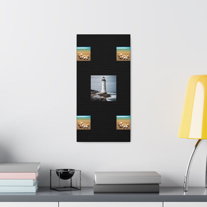 Lighthouse Black Canvas Gallery Wraps