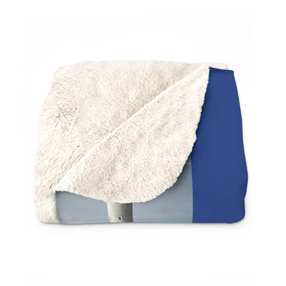 Matiby Lighthouse Blue Sherpa Fleece Blanket