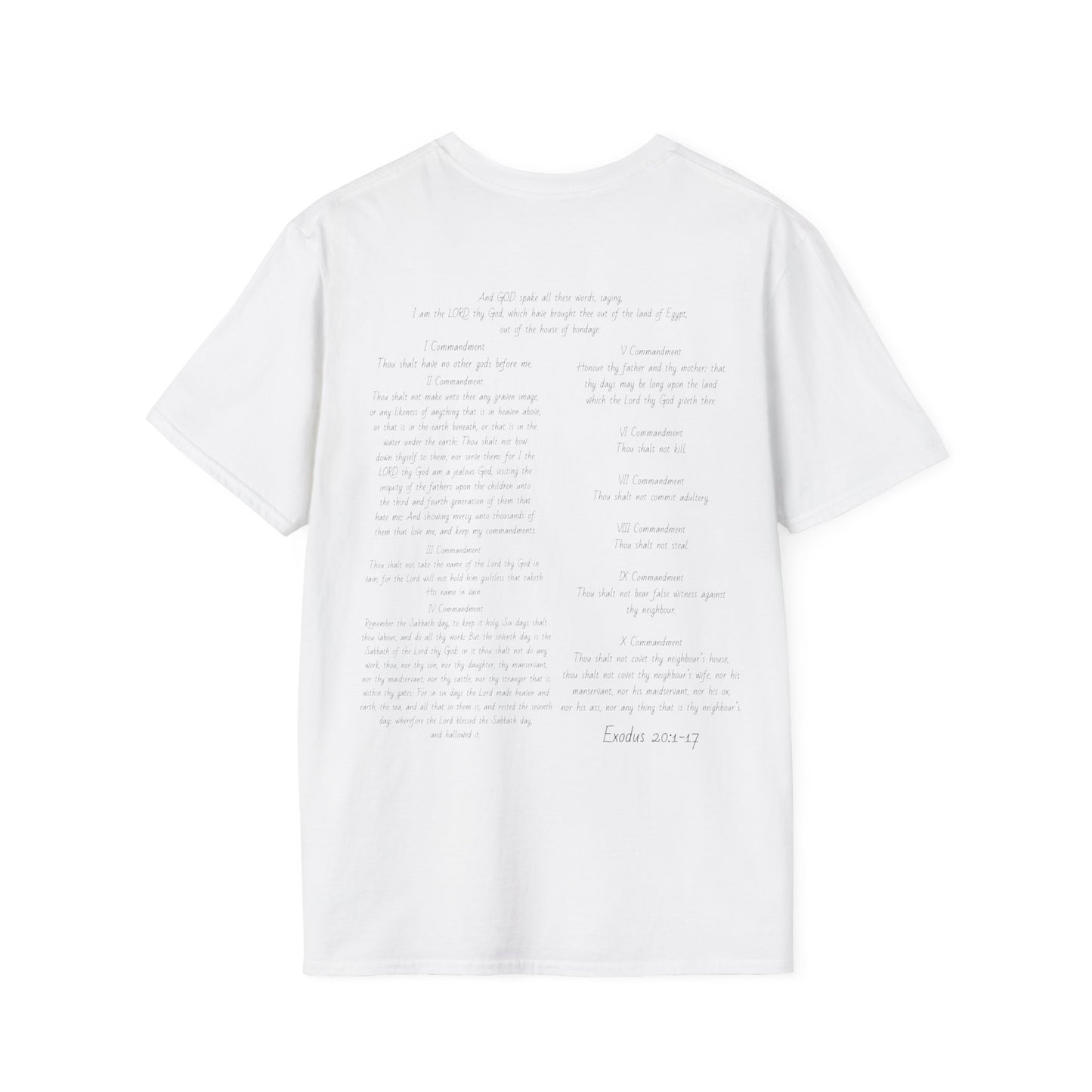 Bible Speaks Ten Commandments Unisex Softstyle T-Shirt