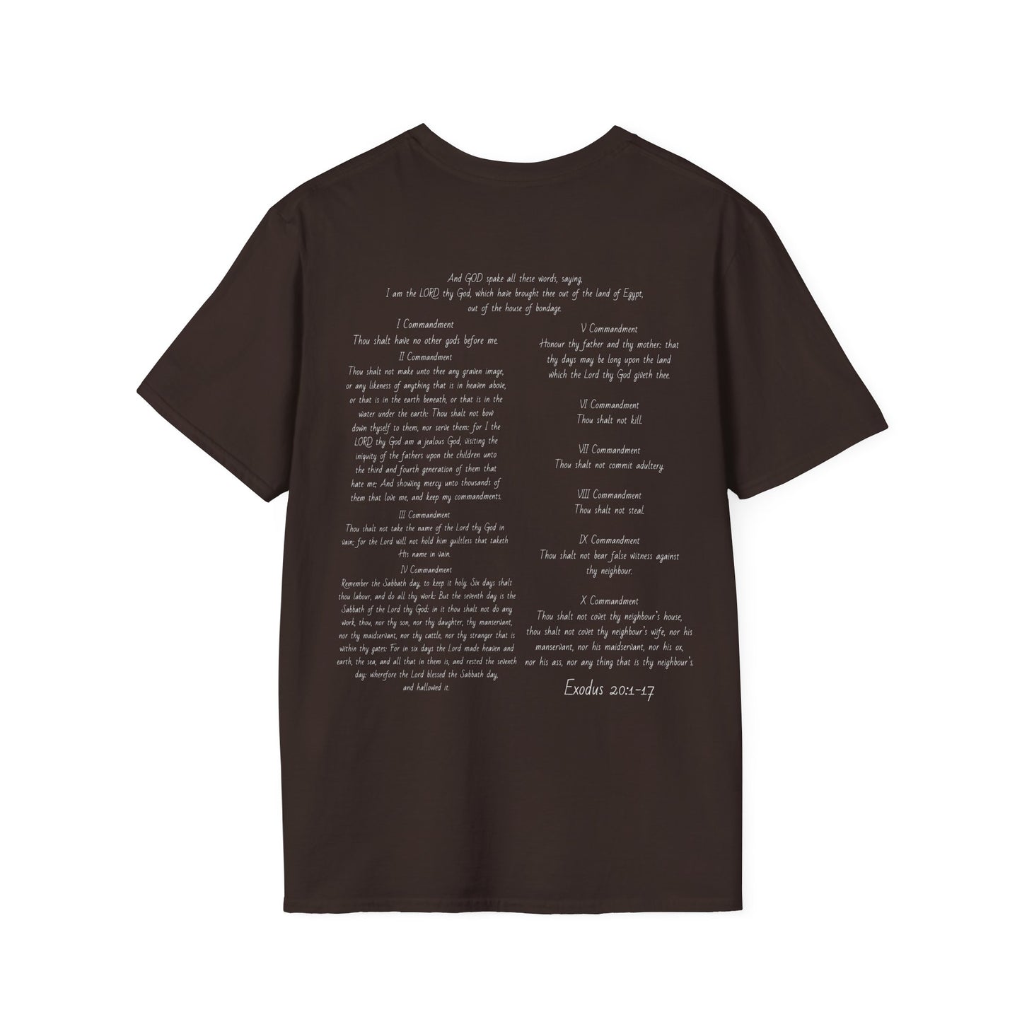 Bible Speaks Ten Commandments Unisex Softstyle T-Shirt