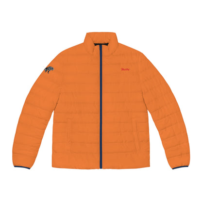 Men's Orange Puffer Jacket (AOP)