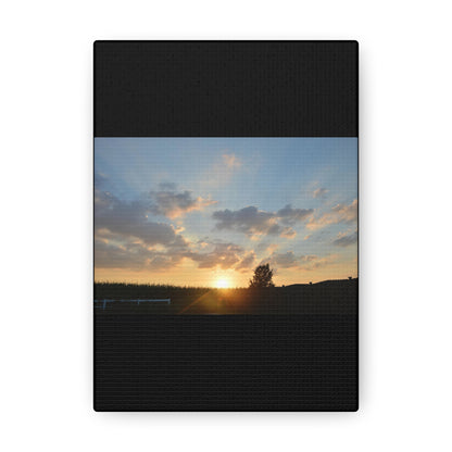 Sunset Black Canvas Gallery Wraps