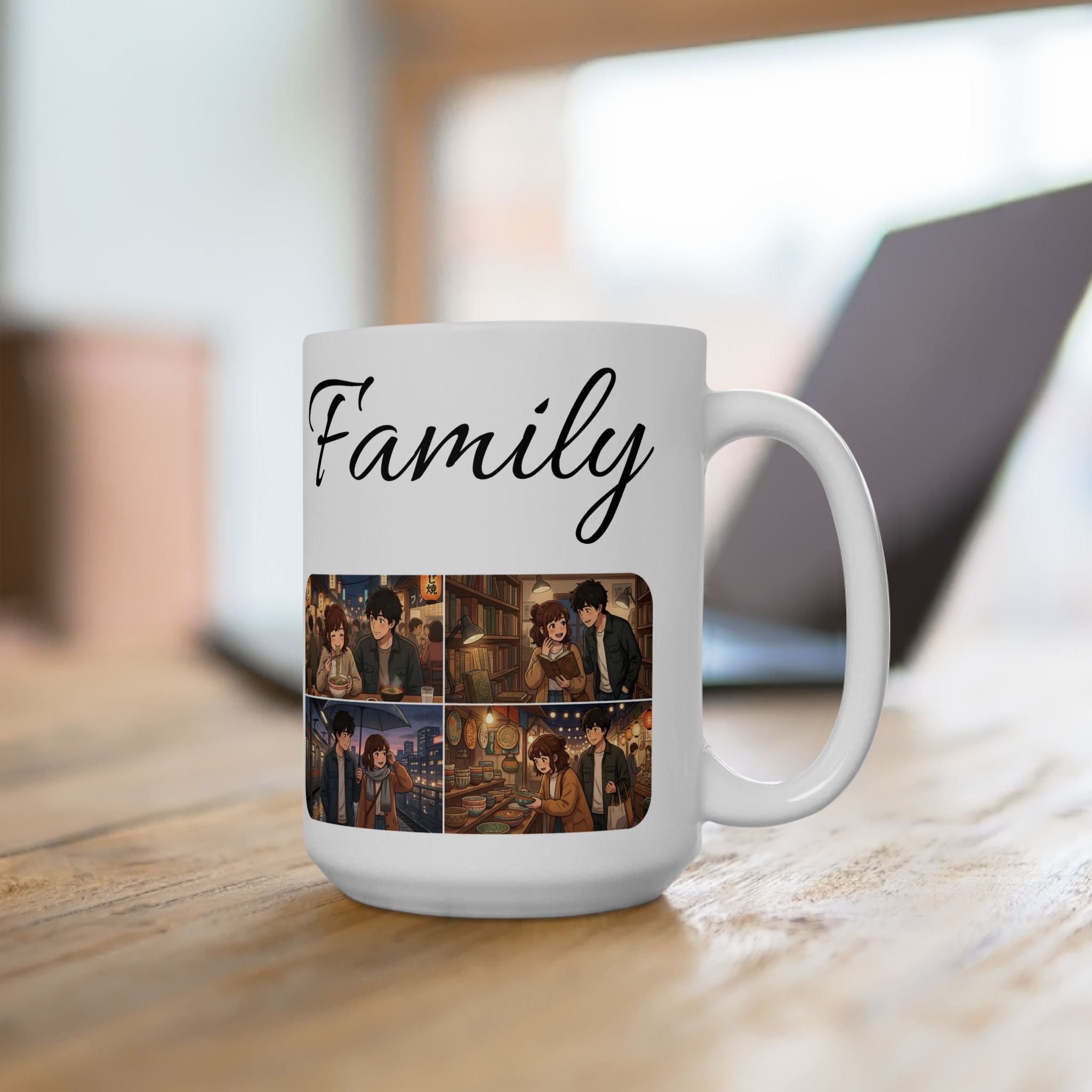 Family & Friends #10 Forever White Ceramic Mug — Cozy Feast Cup (11oz/15oz)