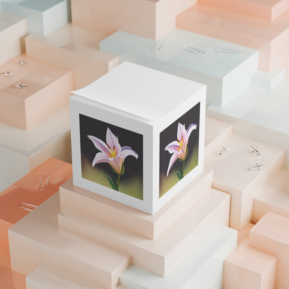 Lily Flower Note Cube