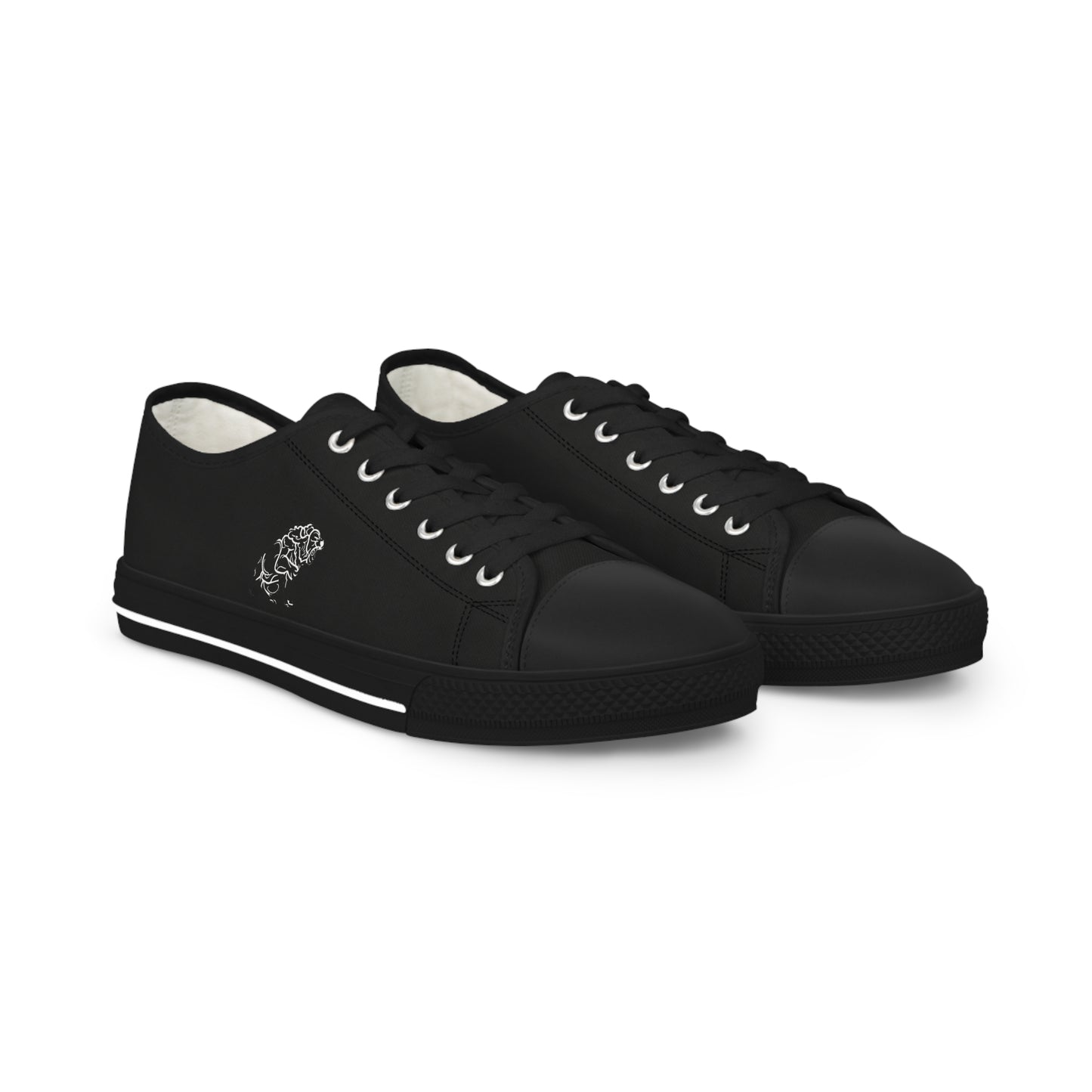 Men's "Midnight" Black Low Top Sneakers