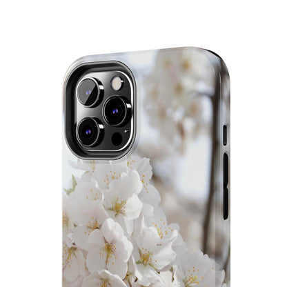 White Flower Tough Phone Cases