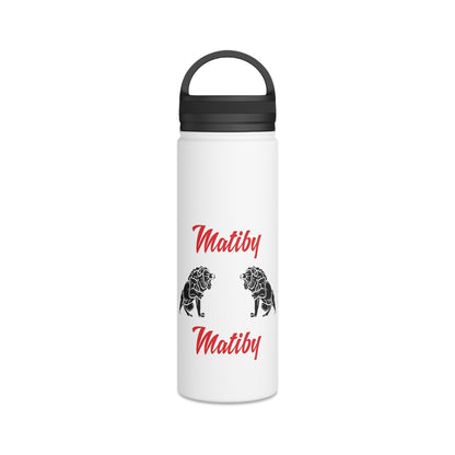 Matiby Stainless Steel Water Bottle, Handle Lid