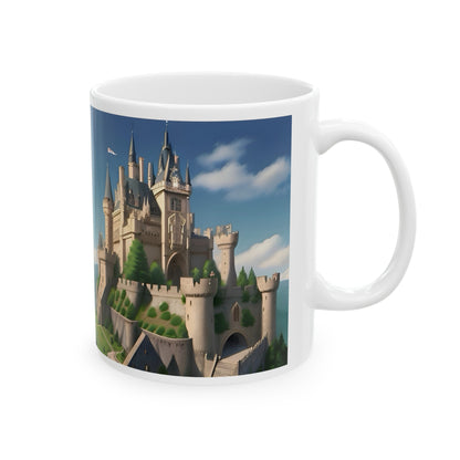 Artzy Castle Ceramic Mug, 11oz