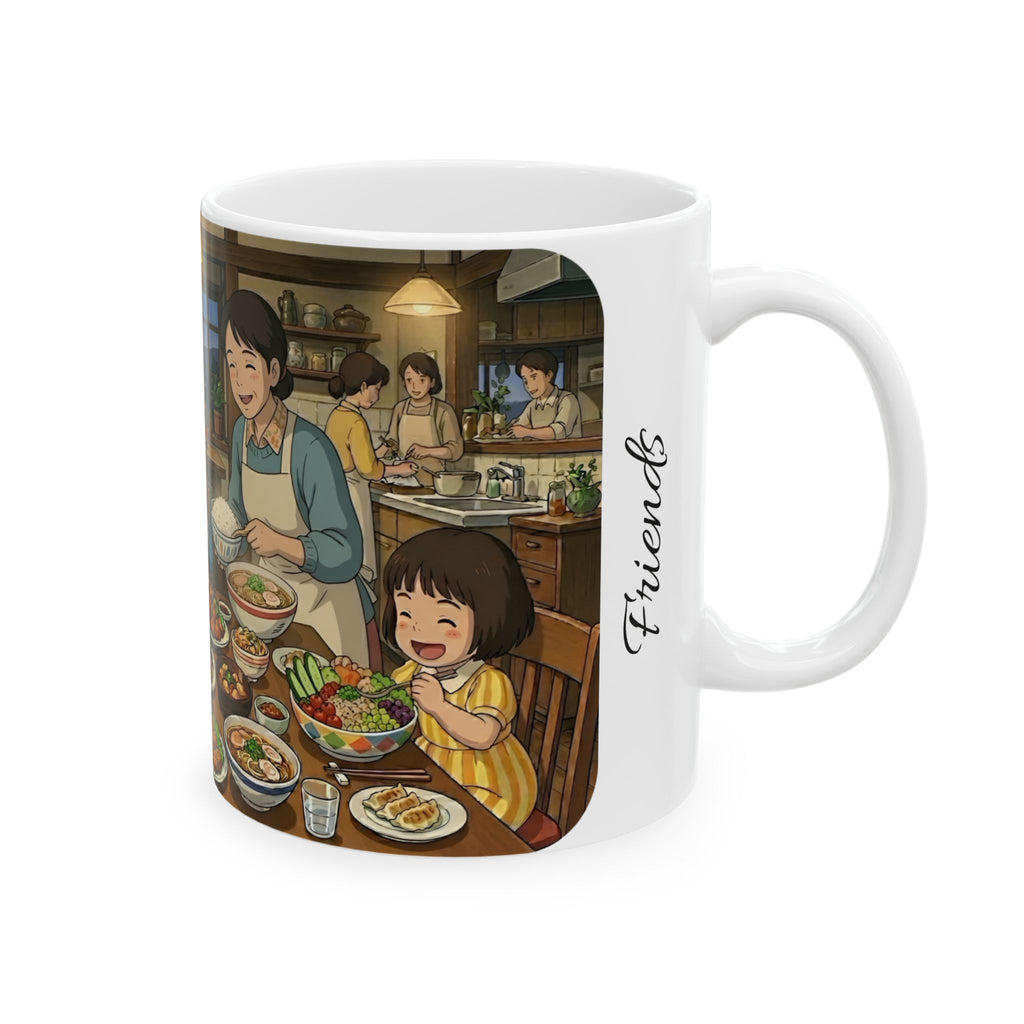 Family & Friends #6 Forever White Ceramic Mug — Cozy Feast Cup (11oz/15oz)