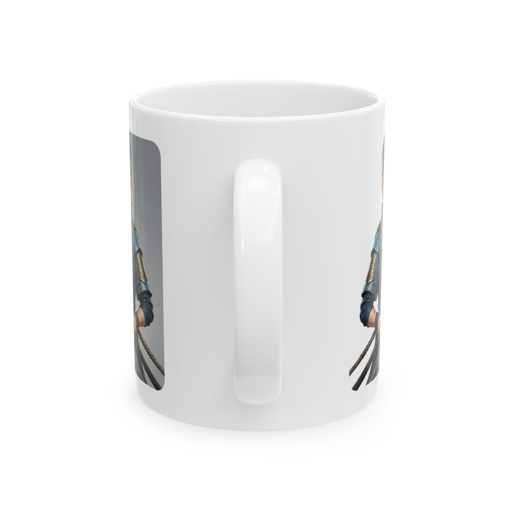 Gentle Woman of Valor #5 White Ceramic Mug - Fearfully & Wonderfully Made Tribute Cup (11oz/15oz)