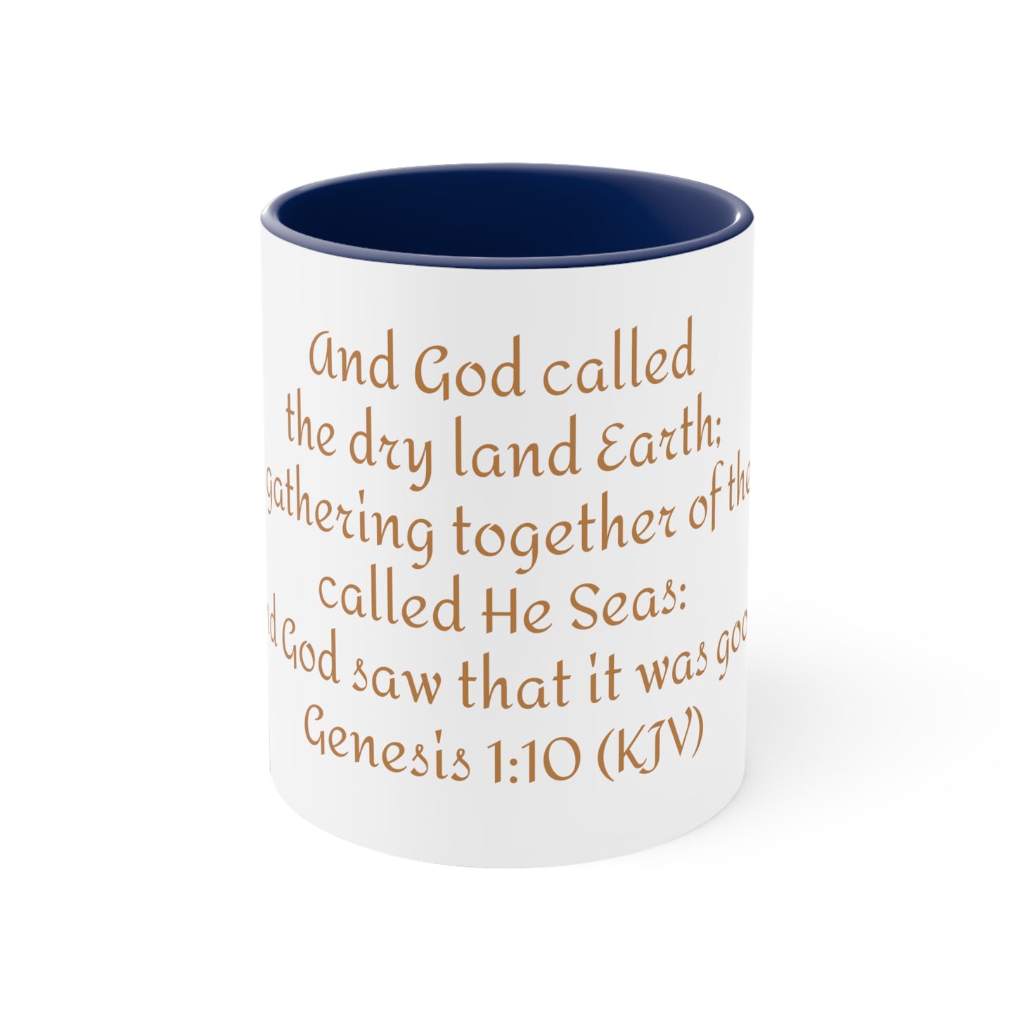 Bible Speaks Gen 1:10 Accent Mug, 11oz