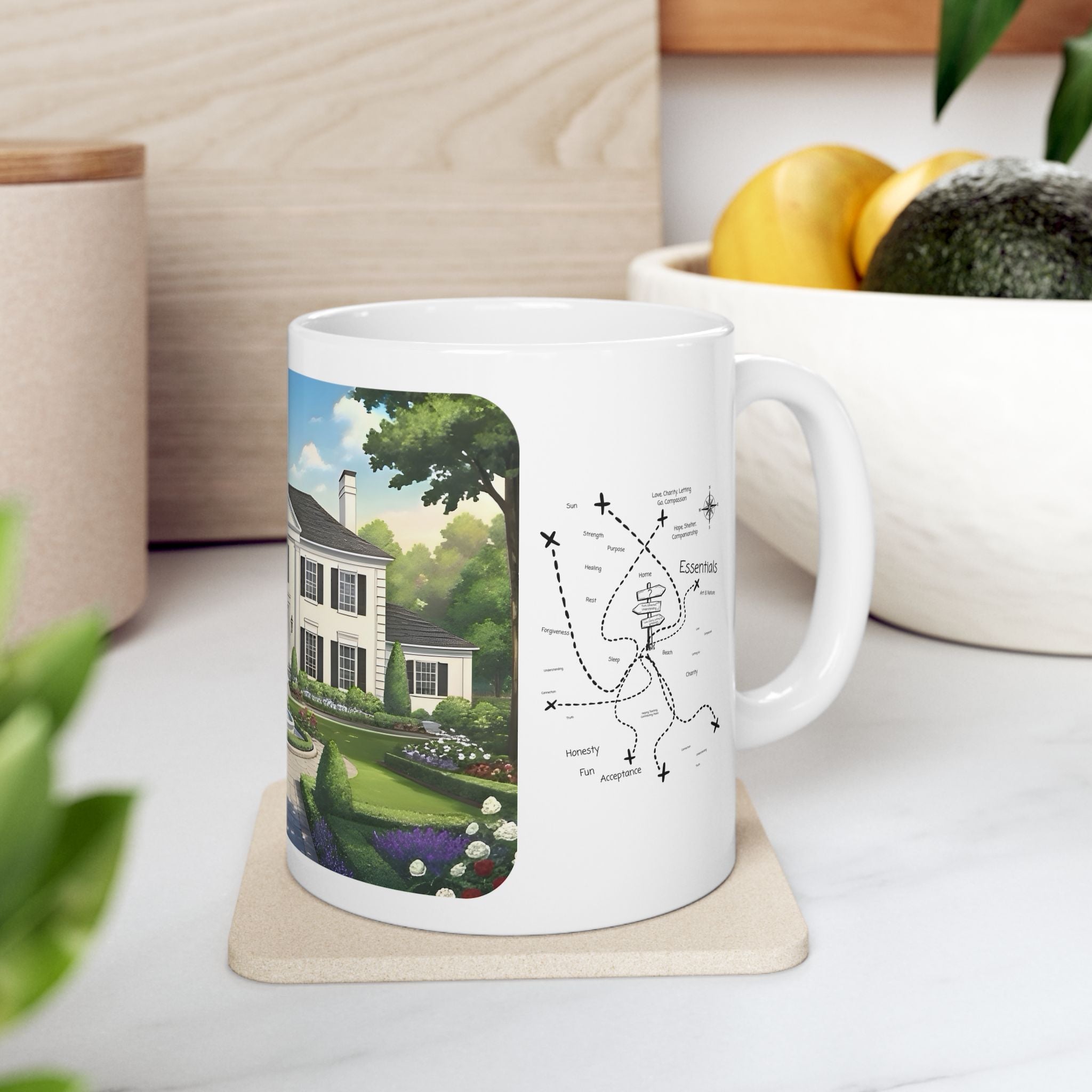 Cozy Architecture & Dreamy Landscapes #48 White Ceramic Mug – Homes Home Sweet Home Cup (11oz/15oz)