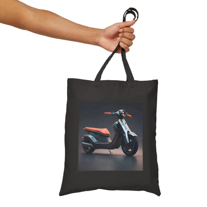 Moped Cotton Canvas Tote Bag