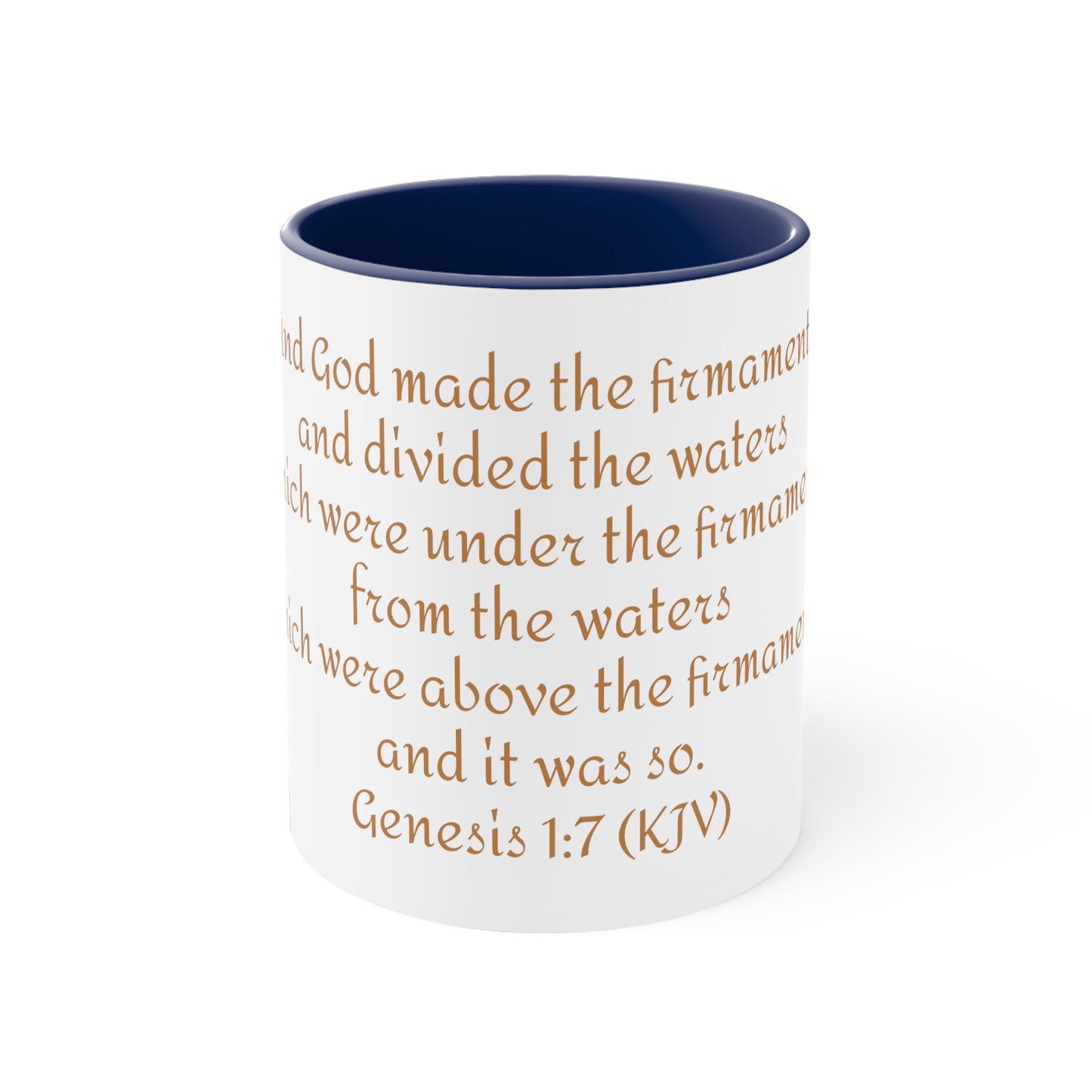 Bible Speaks Gen 1:7 Accent Mug, 11oz